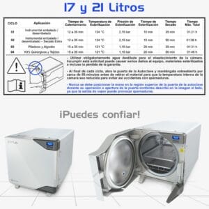 Autoclave Bio-Art 17 Litros — Eficiencia avanzada con secado automático y control digital - Imagen 2