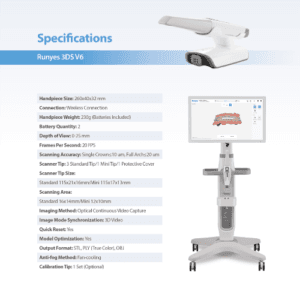 Runyes 3DS V6 Escáner Intraoral Inalámbrico — Digitaliza impresiones con alta precisión y rapidez - Imagen 2