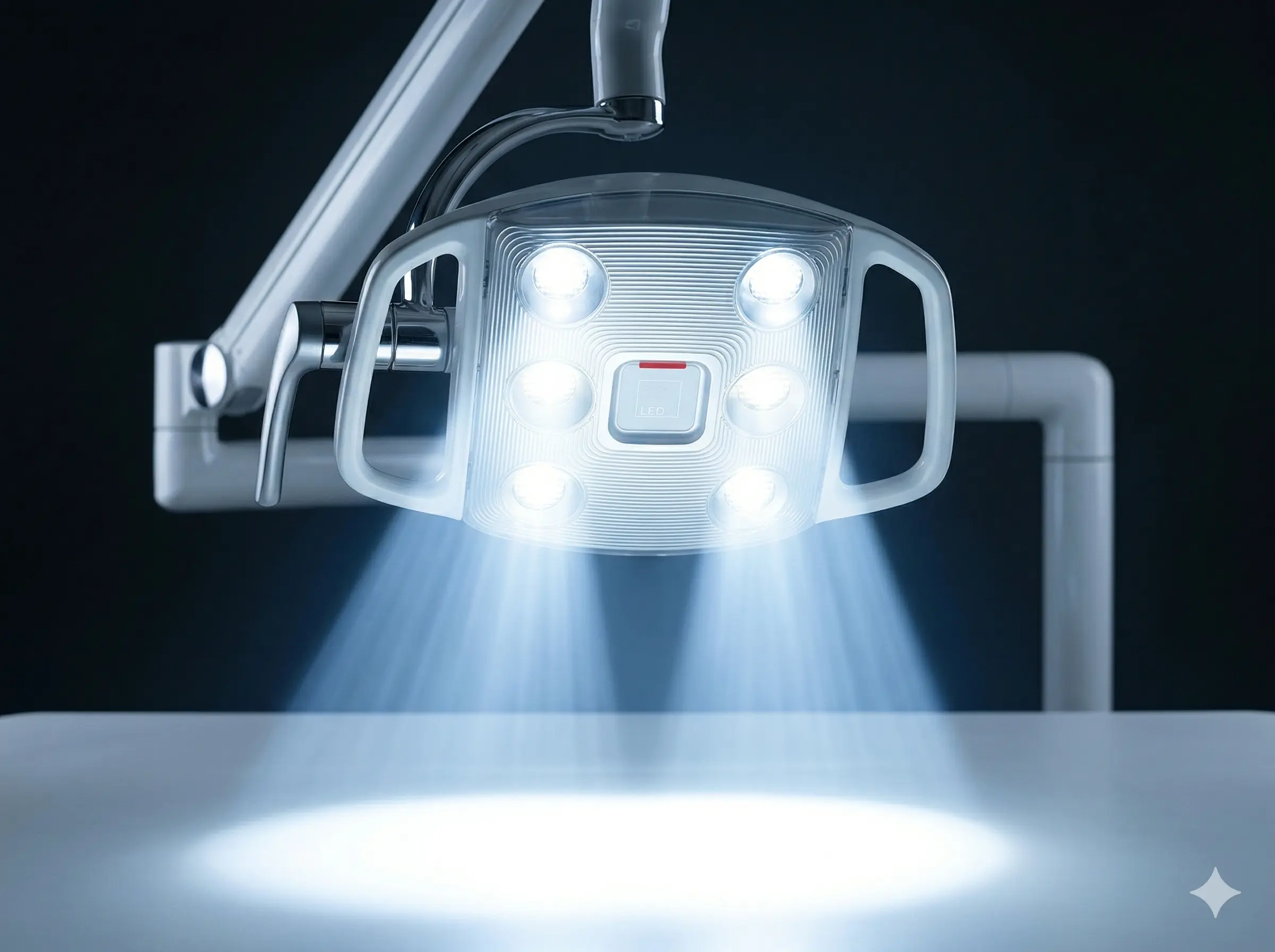 Lámpara LED 30000 Lux del Sillón Dental Runyes CARE-11D — iluminación clínica de alta potencia